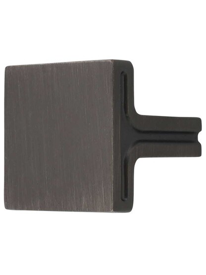 Anwick Cabinet Knob - 1-1/8 inch Square in Brushed Pewter.